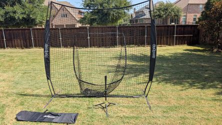 Baseball/Softball Practice Net, Batting Tee, Bucket of Softballs