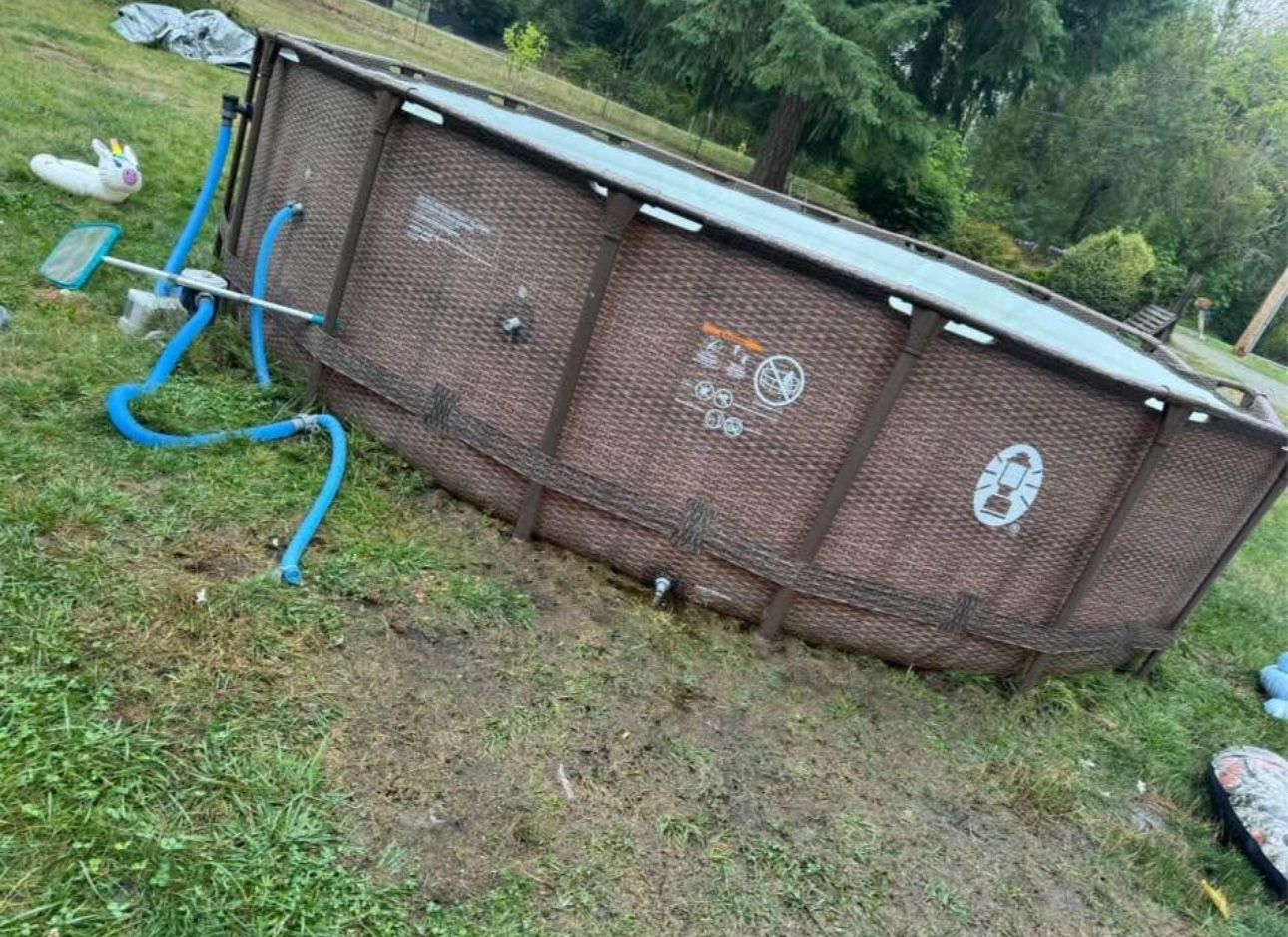 Coleman Brand Huge Above Ground Pool  Like New