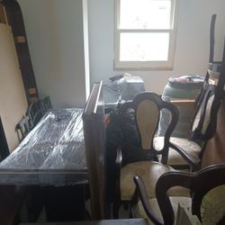 Used Dining Table Antique With Gold Triming