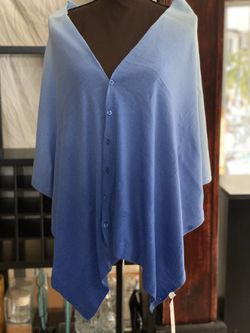 Cruise club ombré cardishawl style shawl blue to white