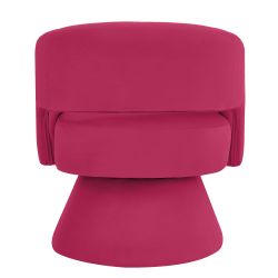 Modern Swivel Barrel Chair, Upholstered Velvet Round Accent Chairs,360 Degree Comfy Swivel Chair with Open Backrest, Single Chair Armchair for Living