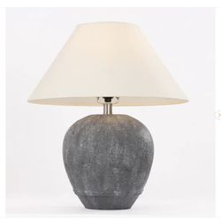 Pia Ricco 21.65 in. Dark Gray Ceramic Table Lamp