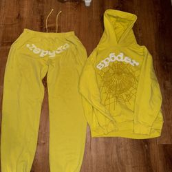 SP5DER YELLOW OG SWEATSUIT PREOWNED AUTHENTIC