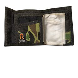 VTG Rainbow of California Wallet Hook Loop Flap Bifold Camo Canvas Carry!