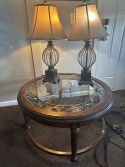 Real Solid Wood Coffee Table Set