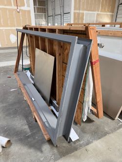 FREE Misc. barn doors, white boards and frosted glass