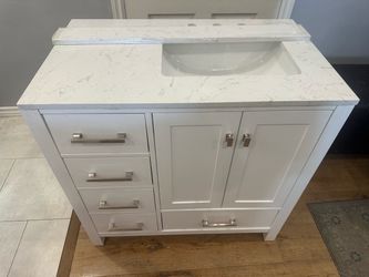 White Bathroom Vanity 36 inches