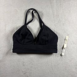 Lululemon Free To Be Serene Bra Women’s Size 4 Black Strappy Yoga Padded #3C