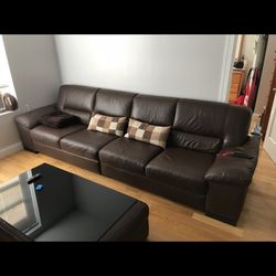 Ten Foot Leather Couch 