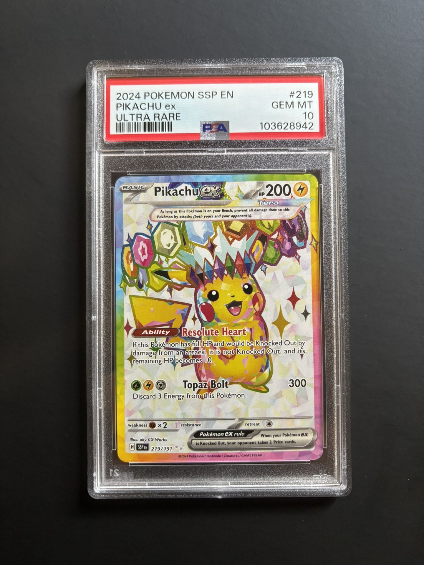 Pokémon Pikachu psa 10