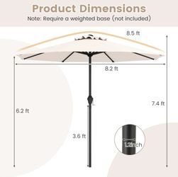 Costway 9 FT Patio Umbrella 