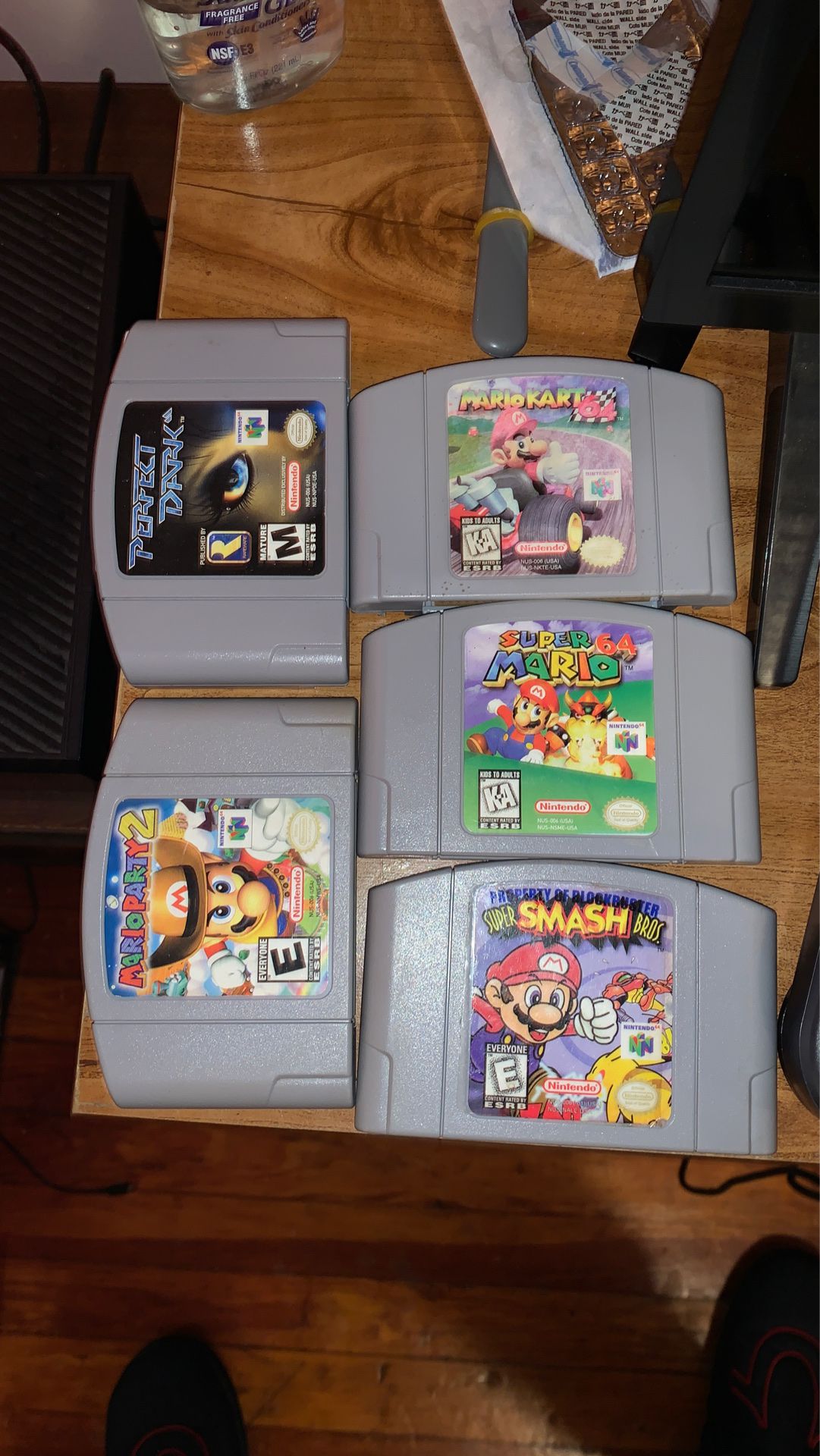 Complete Nintendo 64 2 controllers fully tested all games working Mario kart 64 Mario party 2 super smash bros super Mario 64