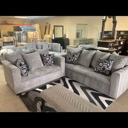 SOFÁ & LOVESEAT GRAY 