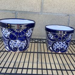 Mexican Pottery Talavera Pots 
