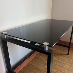 Black Glass Table 
