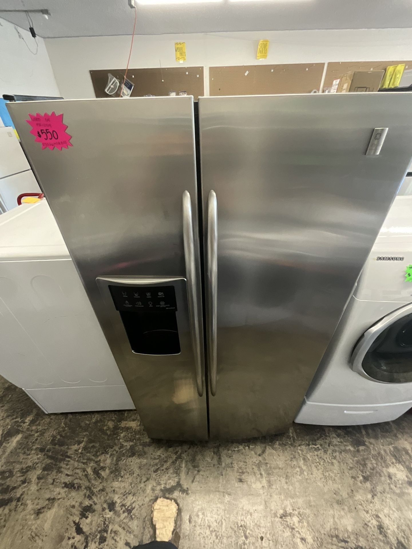 Stainless Steel GE Profile Side By Side Refrigerator