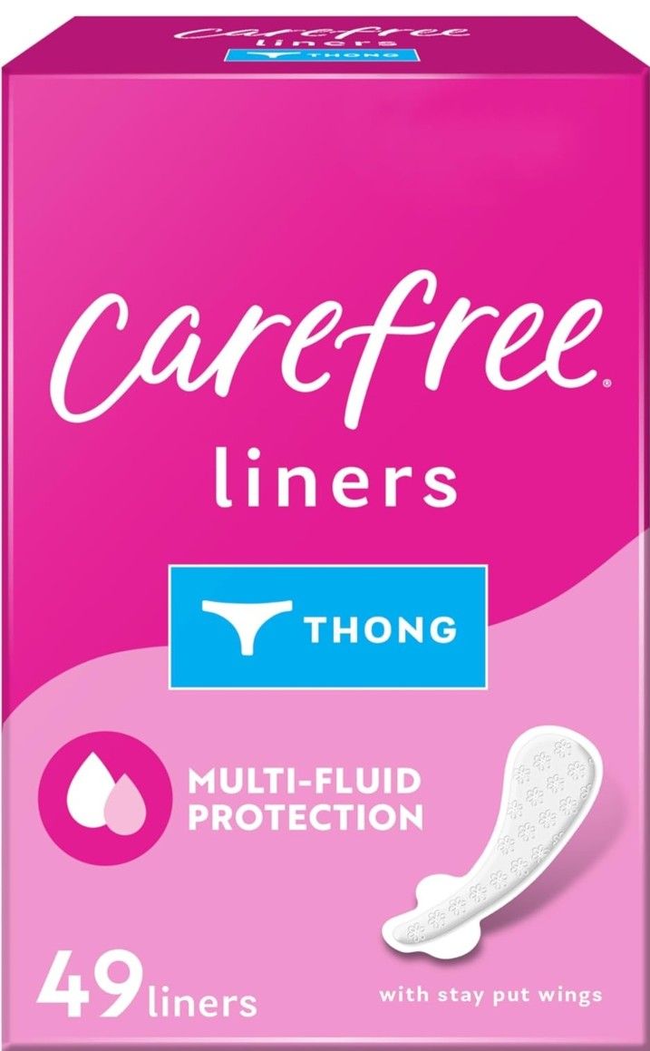Carefree Thong Regular 49 Count Unscented Liner