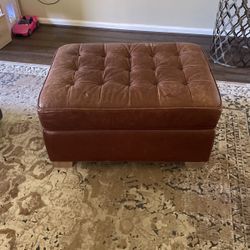 Leather Ottoman 