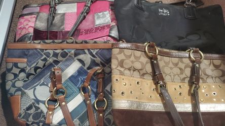 4 REAL coach purses for sale