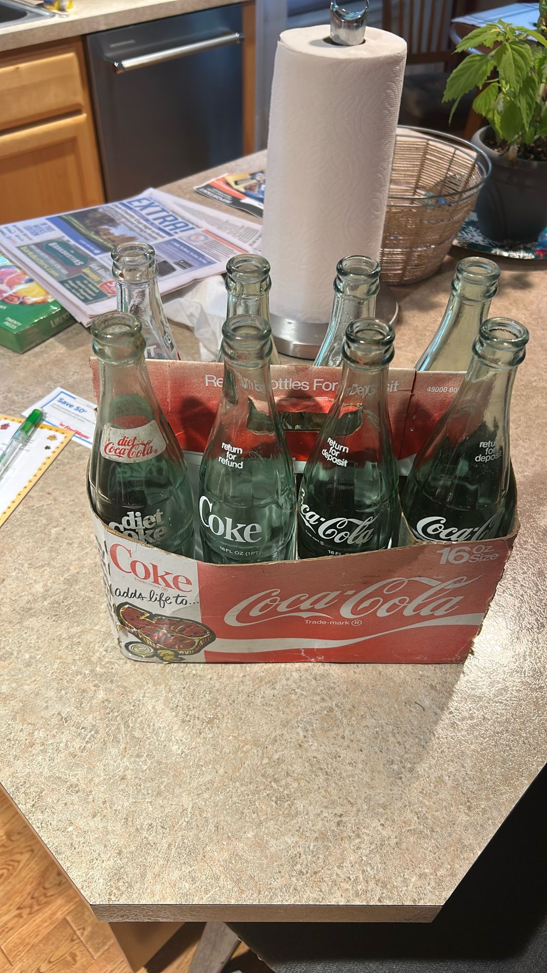 Old Large Soda Bottles Coke And Pepsi