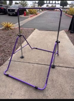 New Gymnastics Bar for Kids,Adjustable Height, Horizontal Bars,Folding, 140 Ibs Weight Capacity