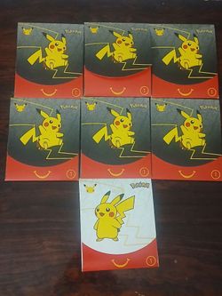 McDonald's Pokémon Pikachu Happy Meal Box Lot of 7