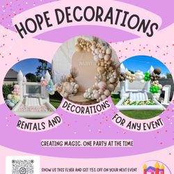 Backdrops, Ballon decorations 