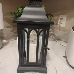  Lantern With Flickering Candle $10