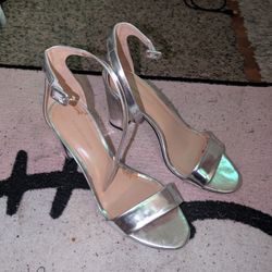 Silver High Heels