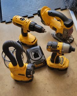 18v Dewalt drill, saw, impact, flashlight