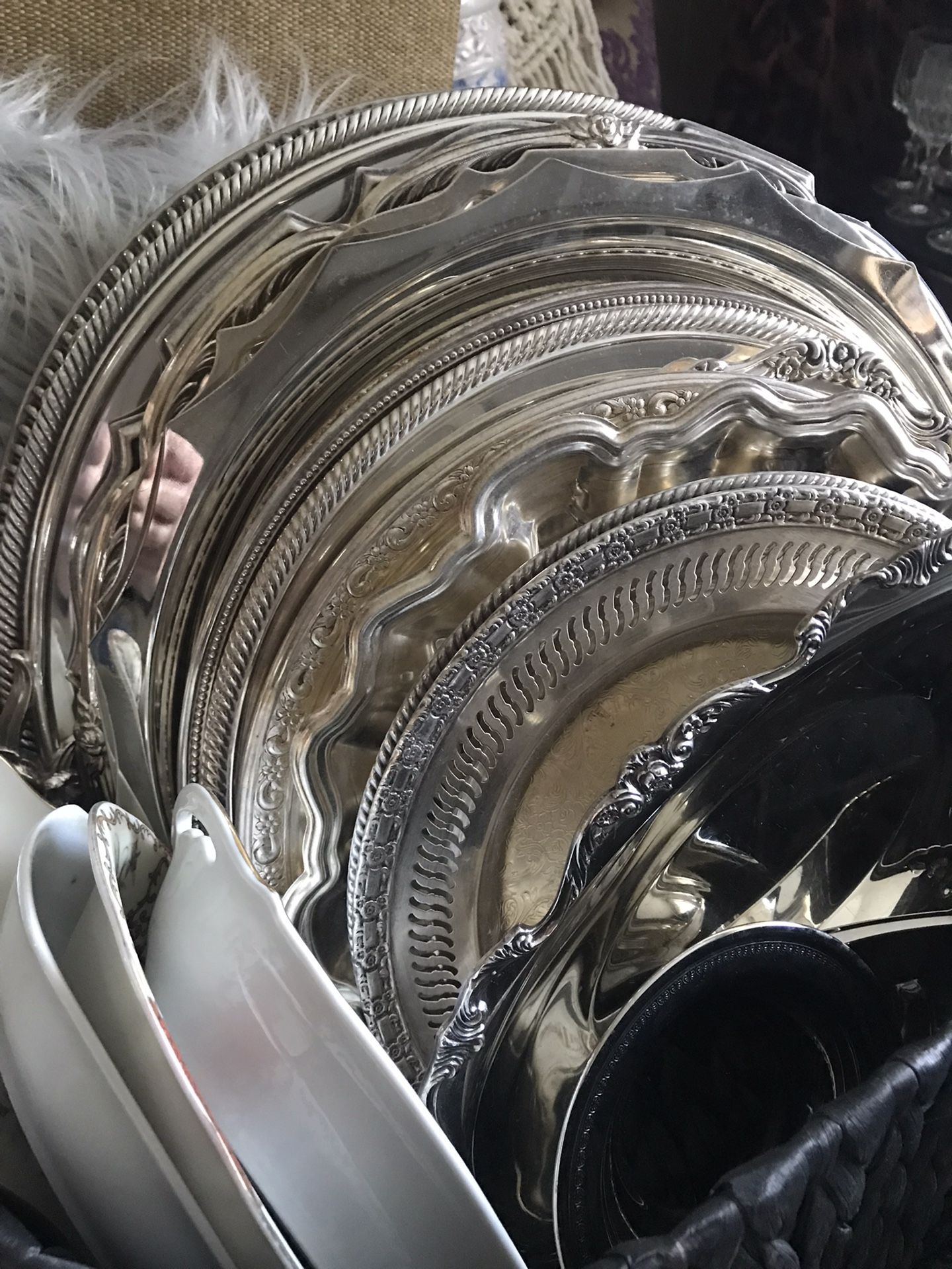 Vintage Dishes, Silverware & Teapots