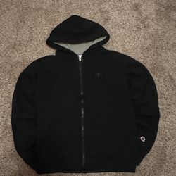 Champion Zip Up Hoodie Black Size S