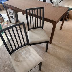 IKEA Solid Wood Dining Table and 3 Chairs