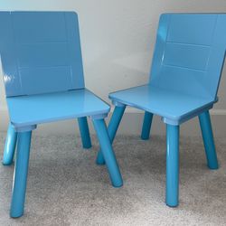 Two Kid Chairs in Baby Blue