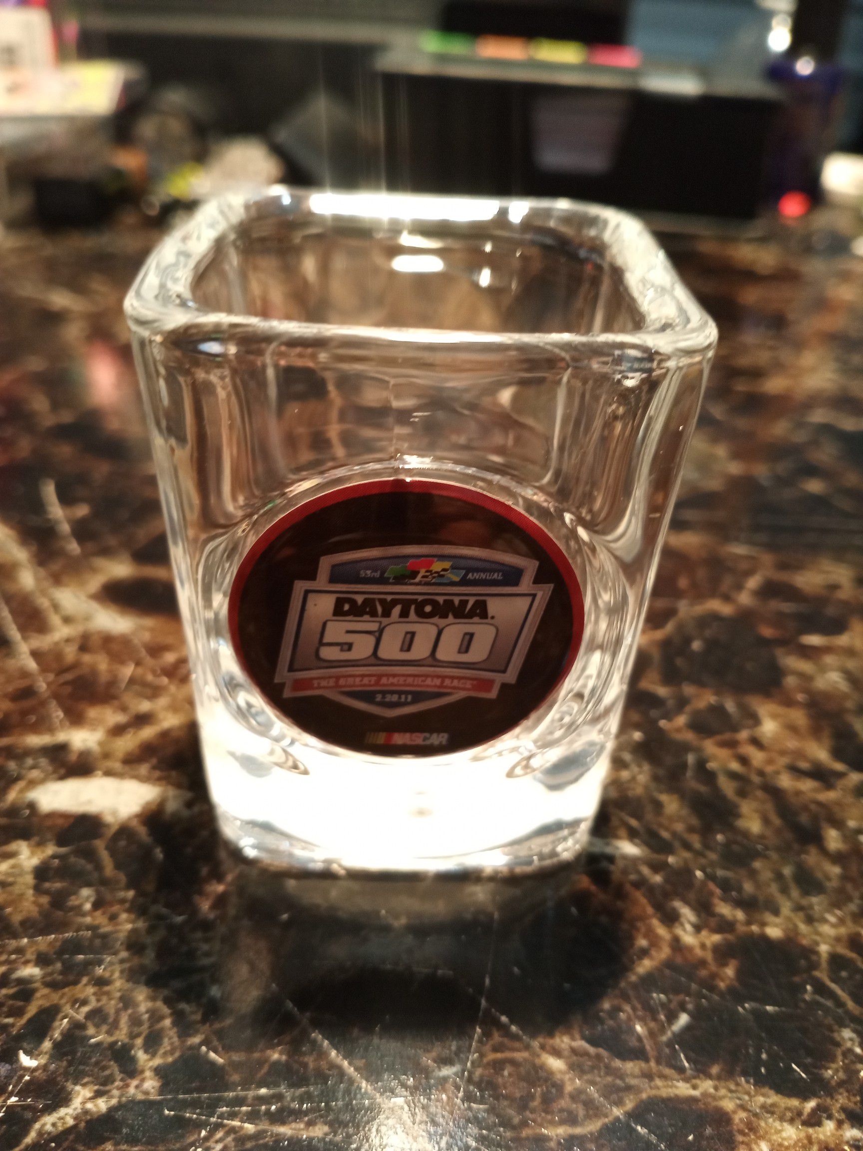 NASCAR Official Daytona 500 2.20.11 Square Shot Glass
