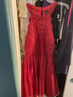 Cute Short Red Dress With Halter Neckline