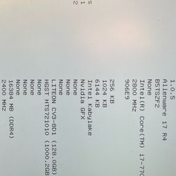 Alienware 17 R4 Gaming Computer