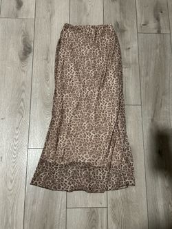 long cheetah print skirt