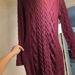 New! Burgundy dress for women, size M/ Vestido nuevo color  borgoña para mujer, talla M