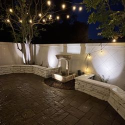 Retaining Wall & Lighting 