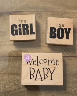 Baby shower rubber stamps