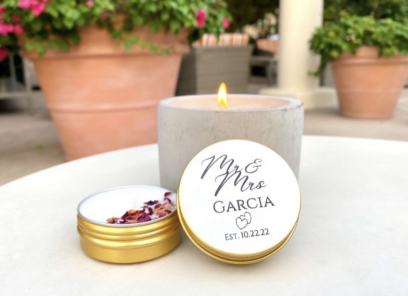 Custom Scented Candle Favors For Weddings, Birthdays, Anniversaries, Events -20Pack