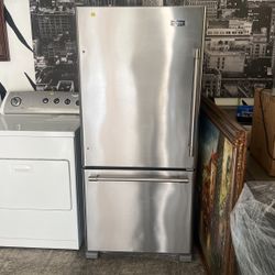 Maytag Stainless Steel Bottom Freezer Refrigerator 