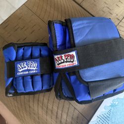 ALL PRO 20 Lb Contour-Foam Ankle Weights Adjustable 1-20 lbs AND 1 Wrist weight