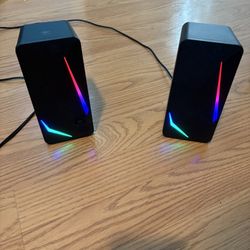 Light up gaming speakers, touch response. 