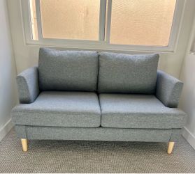Grey loveseat