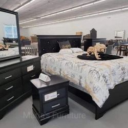 Amalia Black 4 Pieces Bedroom Set