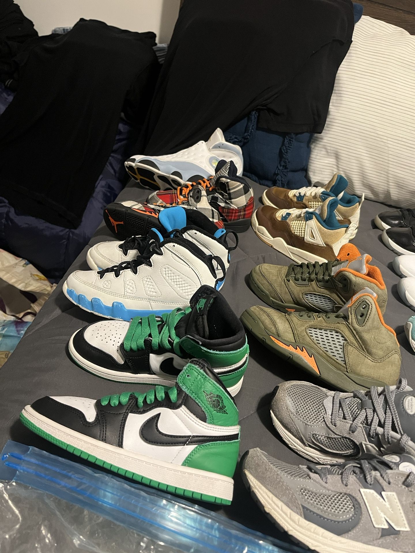 Size 13c Jordan’s, New Balance $55 & $65 $70 Each!! (Size 8 Polo Long Sleeve Shirts $10 & $12  Ea. (2 For $15 (Used Very Good Condition!! Some Sold..