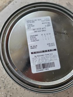 Exterior Super Paint Satin From Sherwin Williams  Brand New  In Oyster White Color Gallon $25