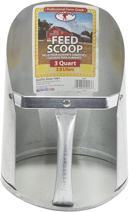 Little Giant® Galvanized Feed Scoop for Livestock 3 Quart